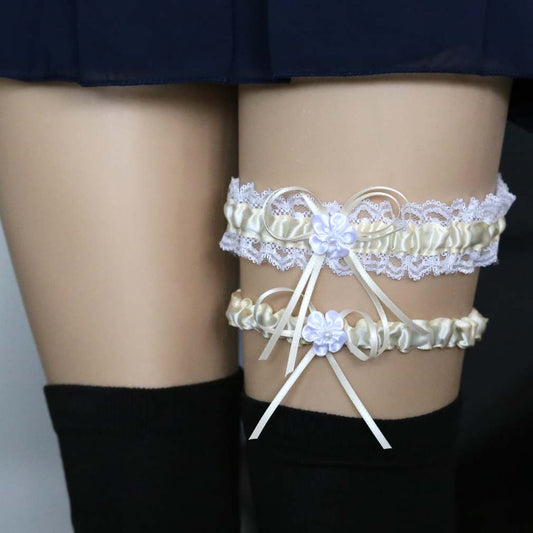 Medias de Encaje Seductor con Sujetadores