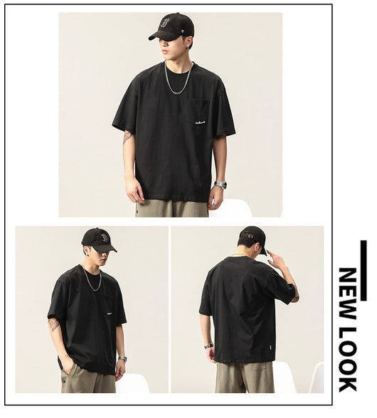 Playera Básica Bordada Cuello Redondo Manga Corta para Hombre - Image 17