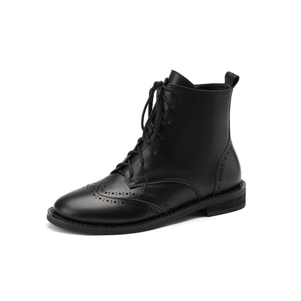 Botas Martin Vintage Británicas Talladas - Tacón Bajo y Cordones