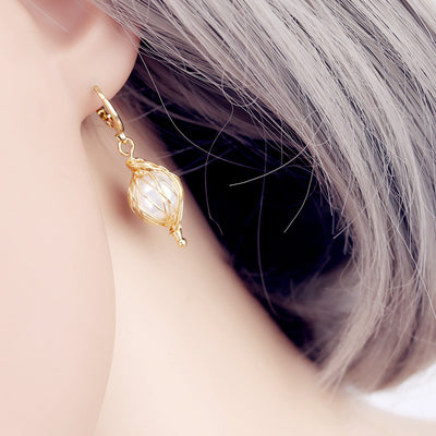 Aretes de Perla Artesanales Lujo Ligero Serie Océano - Clip Europeo Americano - Image 32