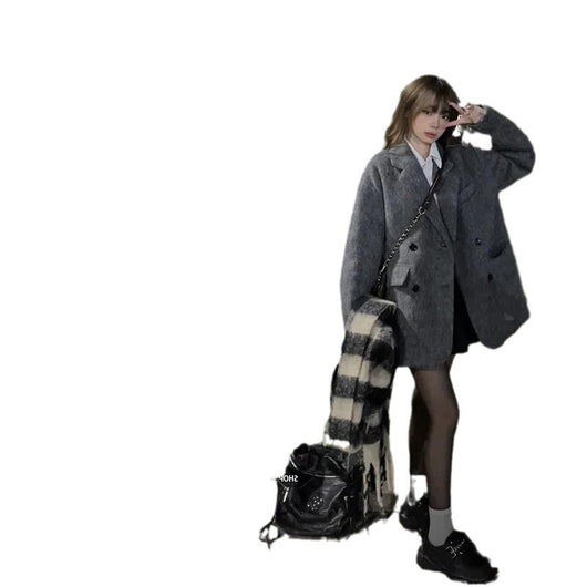 Abrigo de Cashmira con Forro Polar Grueso para Mujer - Image 4