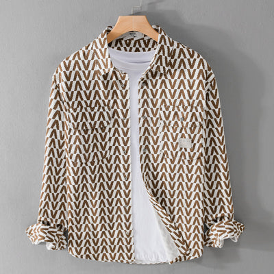 Camisa Casual de Cuadros para Hombre - Manga Larga Suelta - Image 3