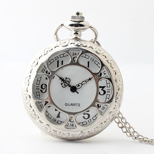 Reloj de Bolsillo Cuarzo Grande de Estilo Clásico