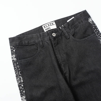 Jeans Hip Hop Vintage Desgastados con Detalles Floral - Image 8