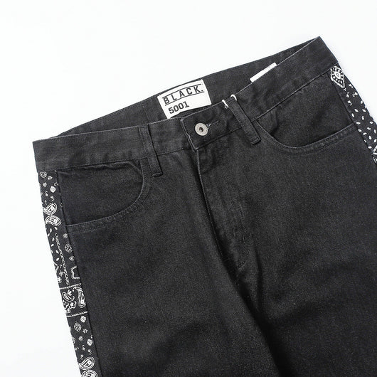Jeans Hip Hop Vintage Desgastados con Detalles Floral - Image 8