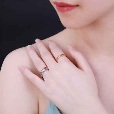 Anillo de Plata Esterlina S925 Personalizado Brillante para Hombre - Image 3