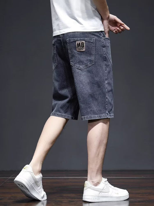 Shorts de Mezclilla Rectos Ligeros para Hombre - Perfecto para Verano - Image 9