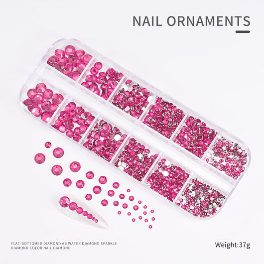 Uñas Decorativas Cuadradas con Cristales Brillantes - Image 20