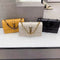 Small Crossbody Bag with Chain and Pleated Design