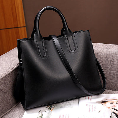 Bolso de Cuero Genuino Gran Capacidad Bandolera para Mujer - Image 4
