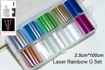 Set de 12 Láminas Decorativas para Uñas - Transferencias Nail Art - Image 7