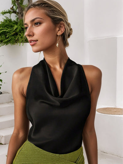 Blusa Elegante sin Mangas con Cuello Halter y Espalda Descubierta - Image 7