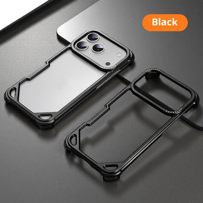 Funda Protectora iPhone 15 con Marco de Hebilla Caballito de Mar y Lente de Metal - Image 6