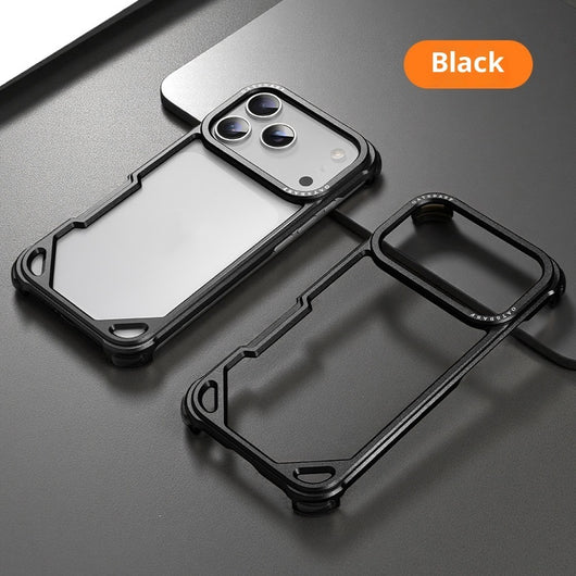 Funda Protectora iPhone 15 con Marco de Hebilla Caballito de Mar y Lente de Metal - Image 6