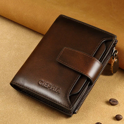 Billetera de Cuero para Hombre con Protección Antirrobo y Monedero - Image 8