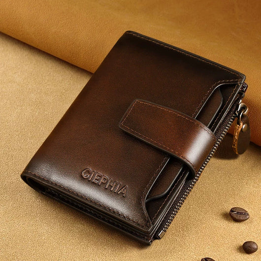 Billetera de Cuero para Hombre con Protección Antirrobo y Monedero - Image 8