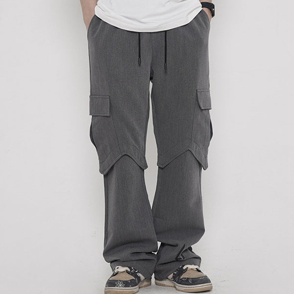Pantalones Casuales Holgados con Bordados Urbanos para Hombre
