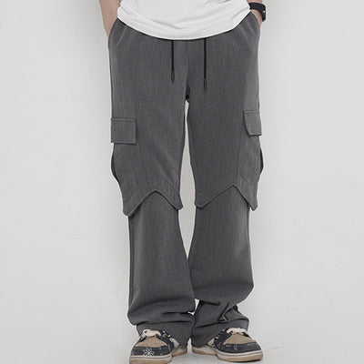 Pantalones Casuales Holgados con Bordados Urbanos para Hombre