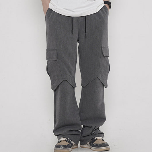 Pantalones Casuales Holgados con Bordados Urbanos para Hombre