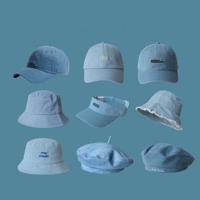 Gorra de Béisbol Unisex Azul Claro - Estilo Pescador Moderno
