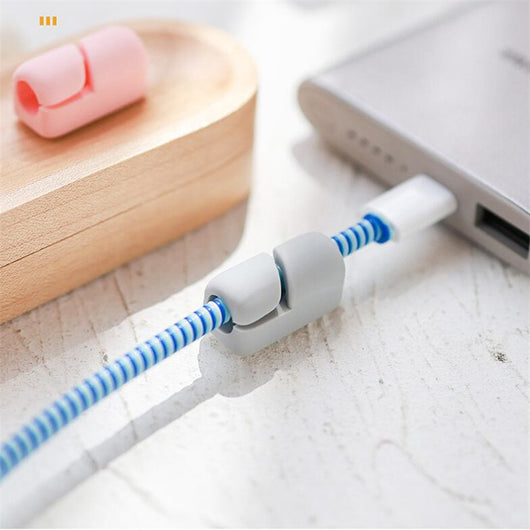 Organizador de Cables Silicona con Clips de Sujeción y Protector USB - Image 6