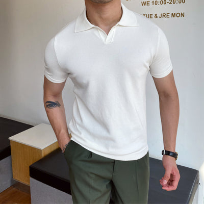 Camisa Tipo Polo Sin Botones de Cuello V para Hombre - Image 14