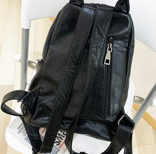 Mochila de Cuero Dumpling con Doble Compartimento de Hombro - Image 2