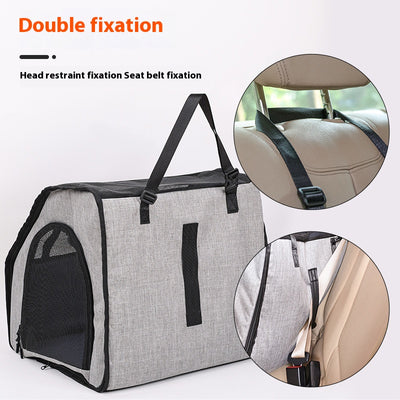 Jaula Portátil Plegable para Mascotas en Auto con Colchoneta Impermeable - Image 4