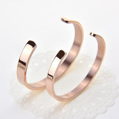 Pulsera de Acero Inoxidable Grabada con Láser - Brazalete Elegante en Forma C - Image 17