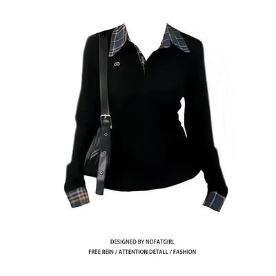 Polo Manga Larga Entallado Estilo Hot Girl - Playera Base Elegante - Image 3