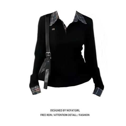 Polo Manga Larga Entallado Estilo Hot Girl - Playera Base Elegante - Image 3