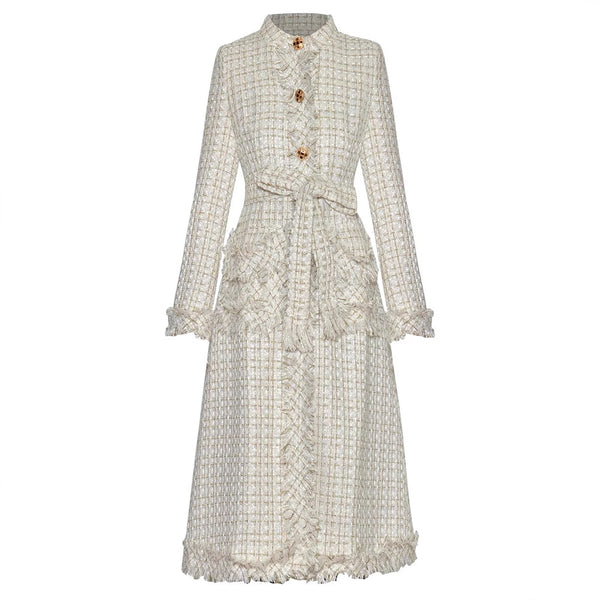 Chaqueta Ajustada con Cordones y Flecos Elegante
