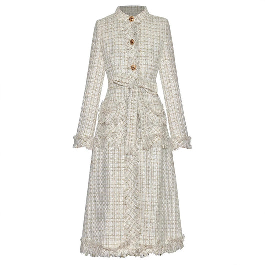 Chaqueta Ajustada con Cordones y Flecos Elegante