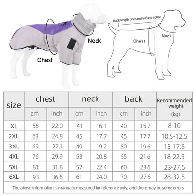 Abrigo Impermeable para Perros Grandes - Chaleco Térmico Reflectante para Invierno - Image 14