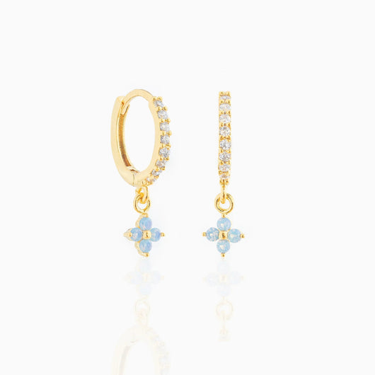Aretes Flores Delicadas con Micro-incrustaciones y Clip Ajustable - Image 11