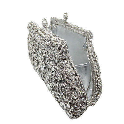 Bolso de Noche Metálico con Incrustaciones de Diamantes Estilo Europeo - Image 12