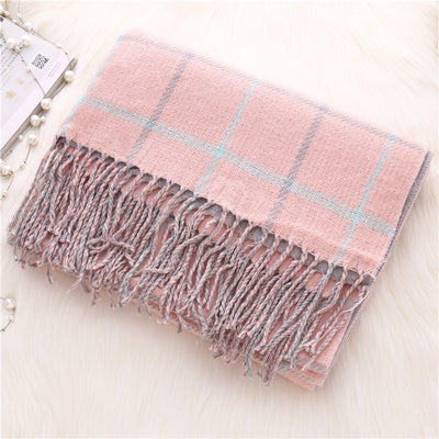 Bufanda Reversible a Cuadros para Mujer - Image 13
