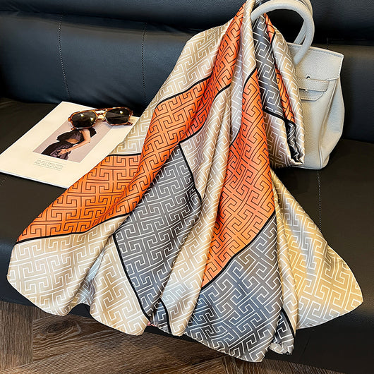 Pañuelo de Seda Elegante Protección Solar Primavera Verano para Mujer - Image 6