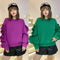 Blusa Occidental Holgada de Algodón Espacial con Volantes en las Mangas