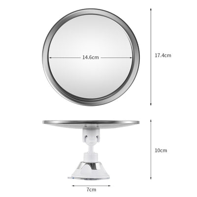 Espejo Antivaho para Baño con Ventosa Giratoria 360° - Plateado - Image 4