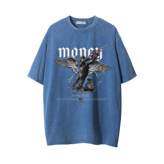 Camiseta Estampada Lavada y Desgastada para Hombre - Image 5
