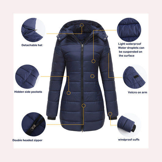 Chaqueta Acolchada Impermeable de Manga Larga - Image 28