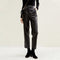 Pantalones Rectos de Ante Premium con Diseño en Relieve