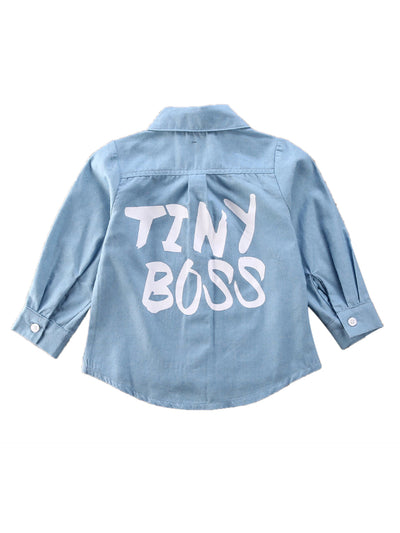 Camisa Abrigo TINY Letter para Niños - Image 5