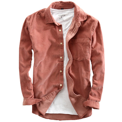 Camisa de Pana para Hombre con Cuello Solapa - Image 11
