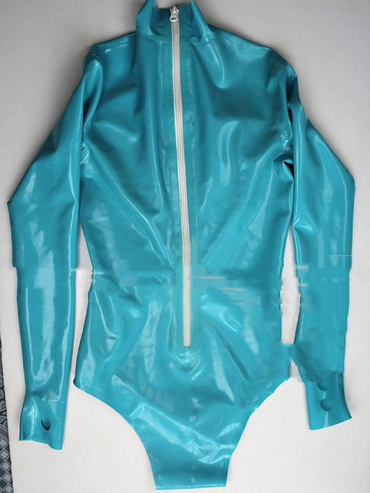 Jumpsuit Moldeador de Látex con Abertura Alta y Mangas Colgantes - Image 2