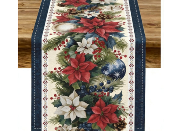 Mantel Navideño con Muñeco de Nieve - Decoración Festiva