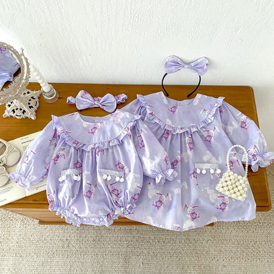Enterizo Triangular para Bebé Niña en Púrpura - Image 19