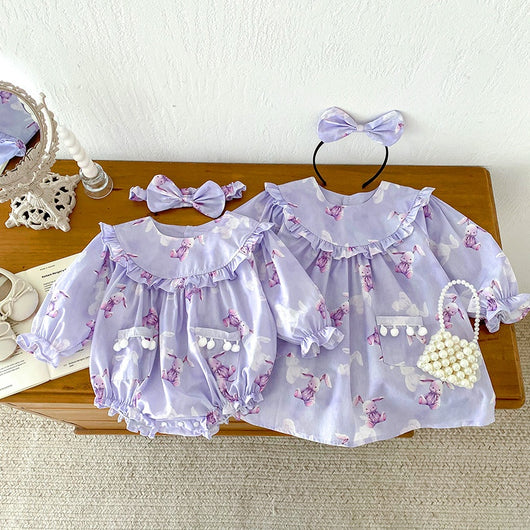 Enterizo Triangular para Bebé Niña en Púrpura - Image 19