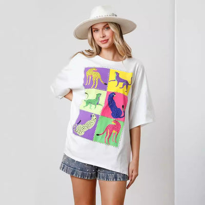 Blusa Suelta Estampada con Cristales para Mujer - Image 10